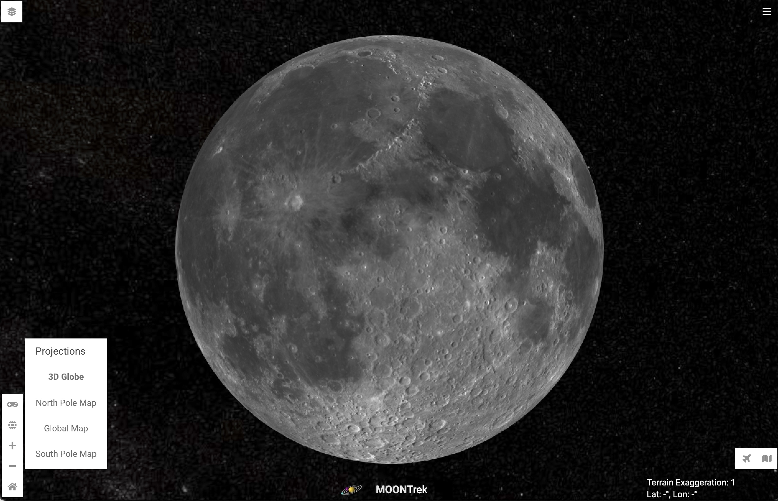 NASA Moon Trek
