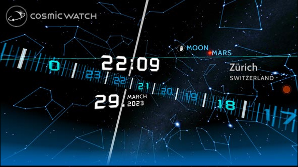 Cosmic watch search location