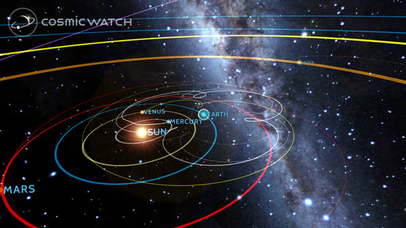 sky and telescope real time face of mars